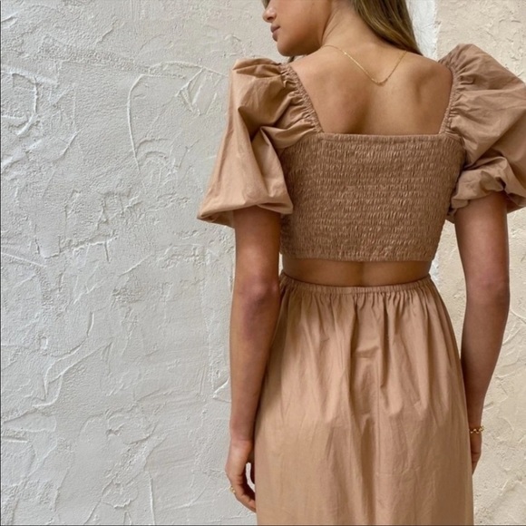 Faithfull The Brand Hazelnut Midi Maxi Dress - Picture 3 of 6